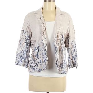 🆕️ Coldwater Creek Linen jacket Blazer 6-8 Petite